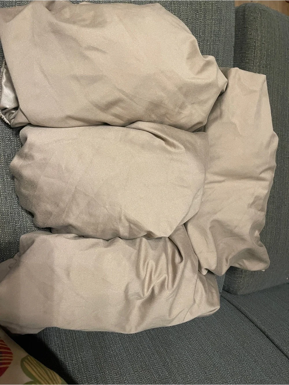 4 Stretch Fitted cushion /pillowSet in Taupe